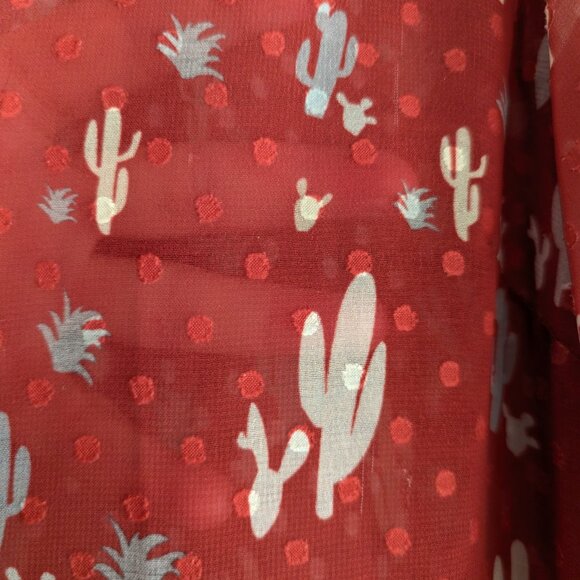 Scully Women's Floral Swiss Dot Duster with Cactus Print - Picture 11 of 11